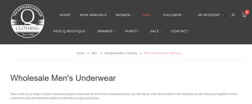 Q Ex Chainstore Clothing Q Ex Chainstore Clothing